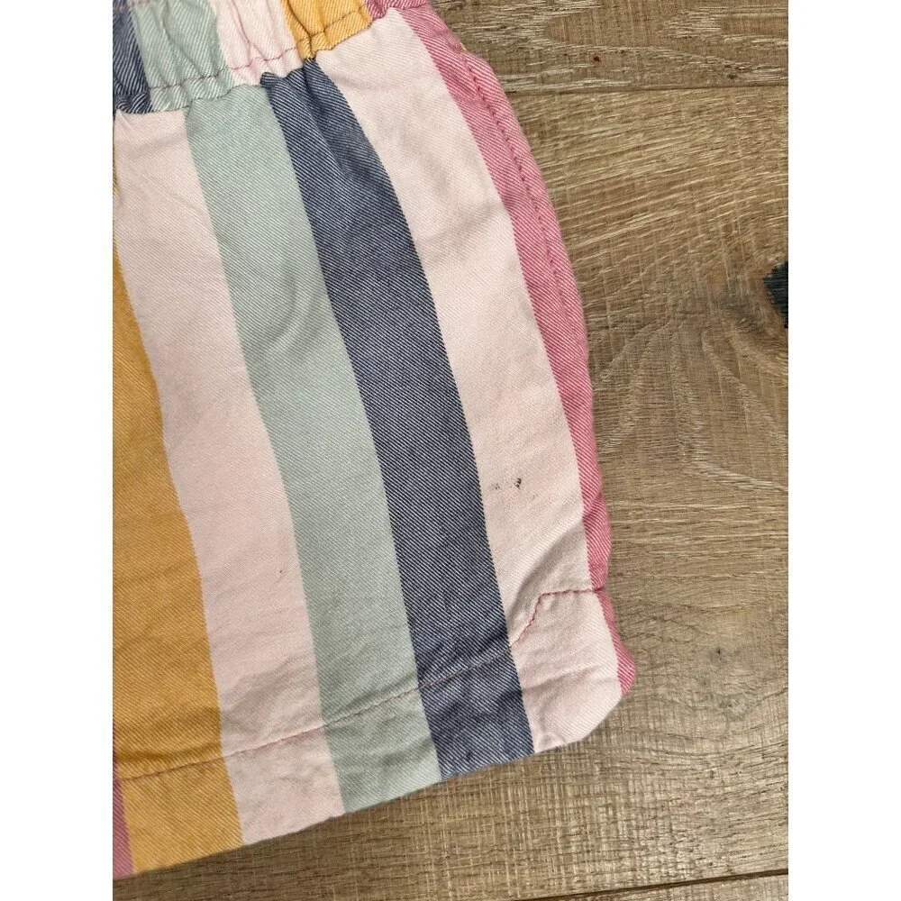 Oshkosh BGosh Kids Striped Cotton Shorts Size 8/8A Multicolor Elastic Waist